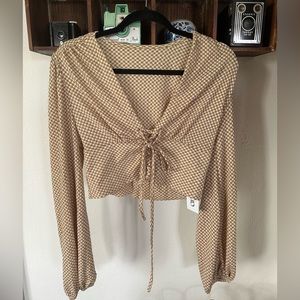 Cider long sleeve crop top